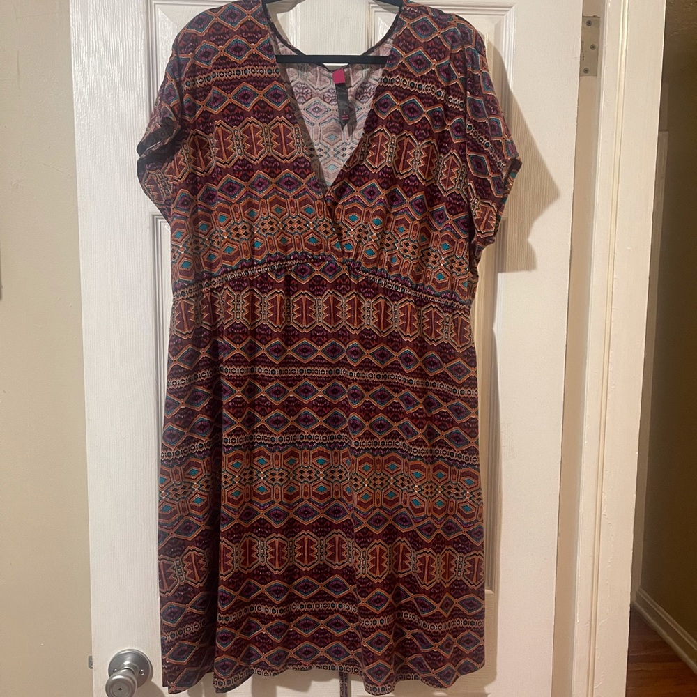 Used - Energy Brand Plus Size V-Neck Dress Sz 3X